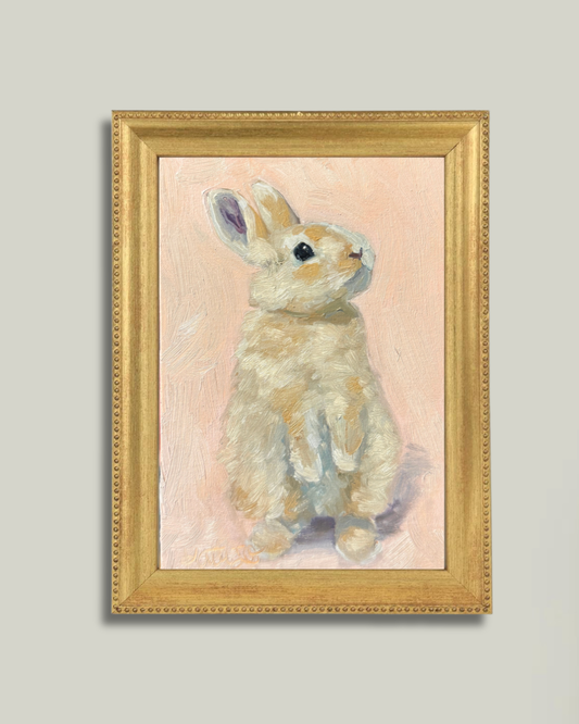“Sweet Bunny” Gold Bead Frame