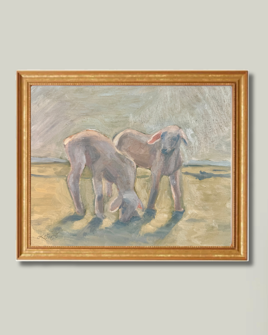 “Little Lambs” Classic Gold frame
