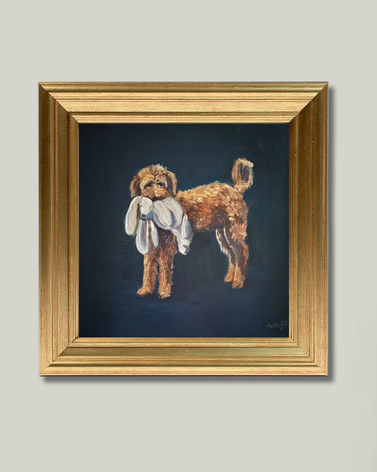 “Golden Doodle” Perfect Gold frame