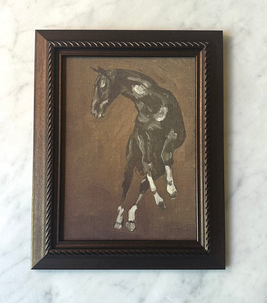 "The Stallion" Print, Bronze Frame