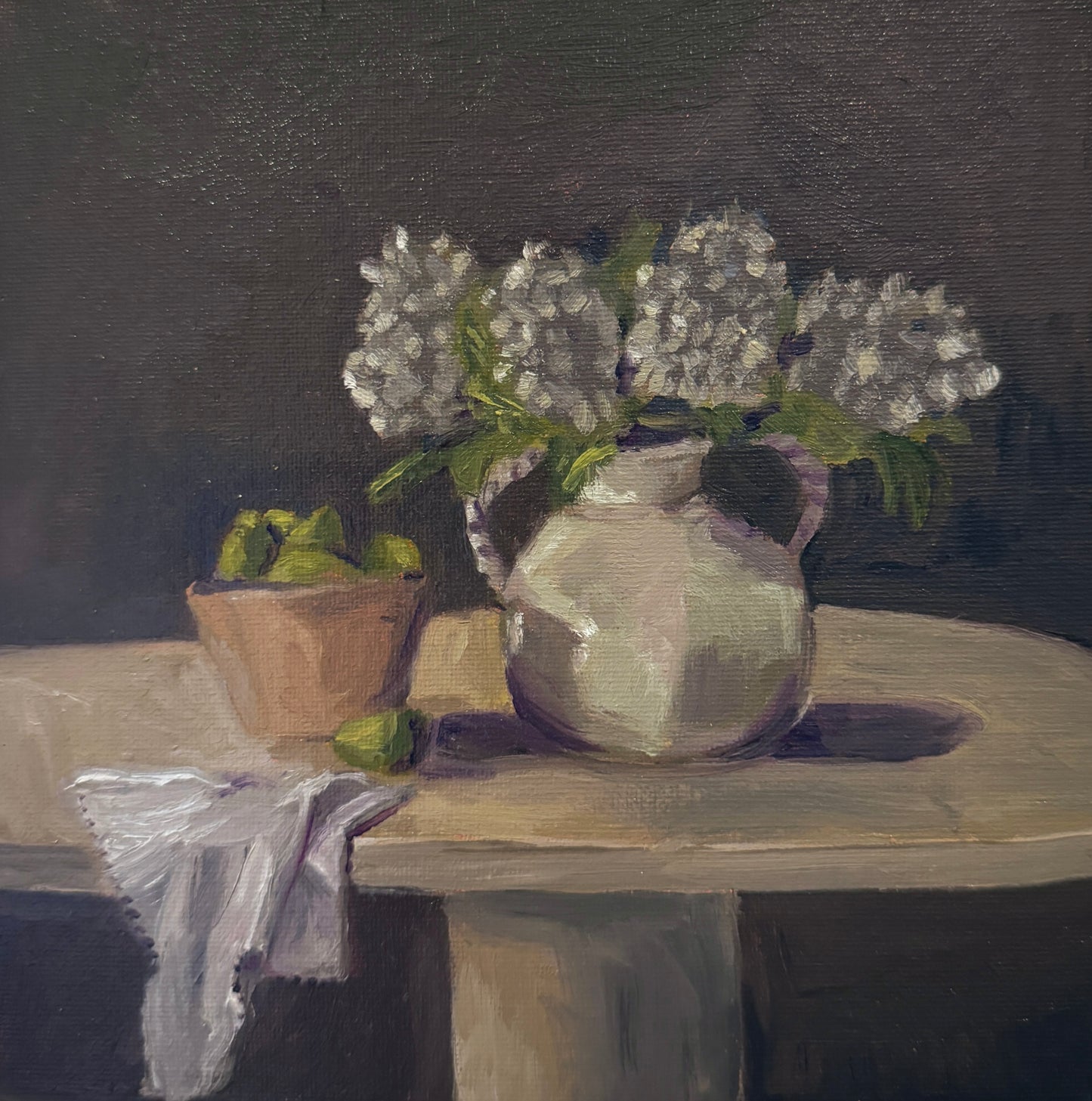 "Vase of Hydrangeas" Original Oil Painting