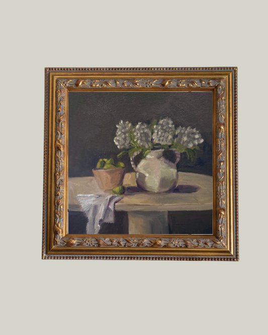 "Vase of Hydrangeas" Vintage frame