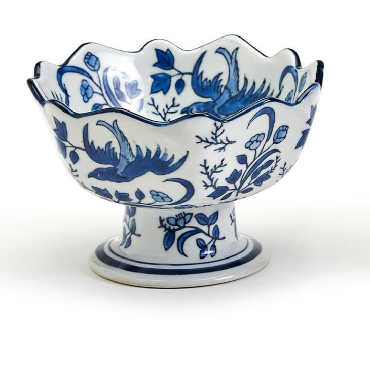 Scallop edge footed bowl