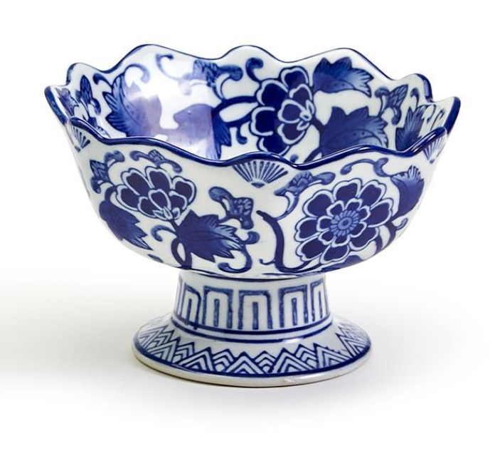 Scallop edge footed bowl