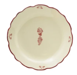Vintage scalloped holiday plate
