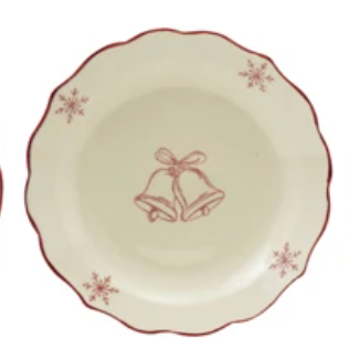 Vintage scalloped holiday plate