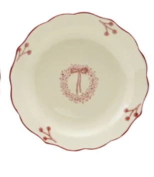 Vintage scalloped holiday plate