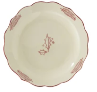 Vintage scalloped holiday plate