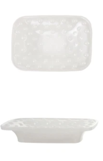 Embossed footage dish