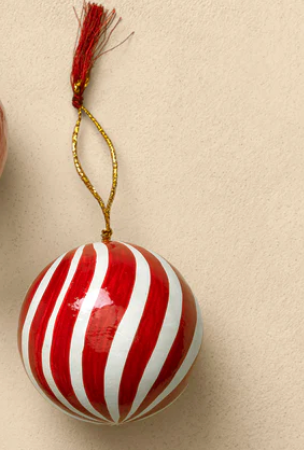 Paper Mache Ball Ornament