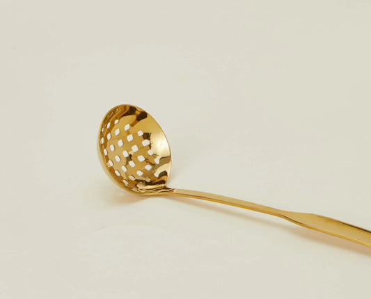 Slotted Gold Spoon