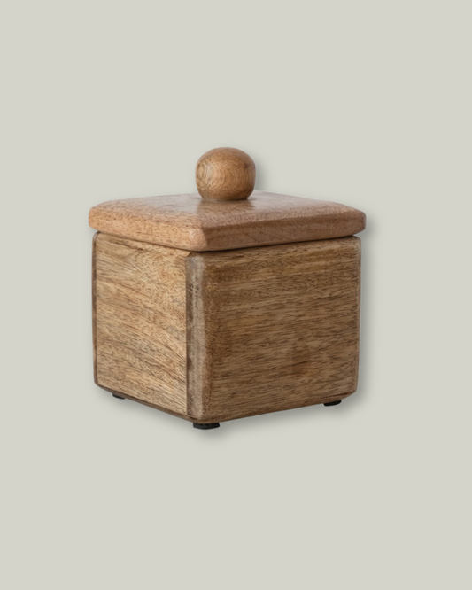 Square Mango Wood Box