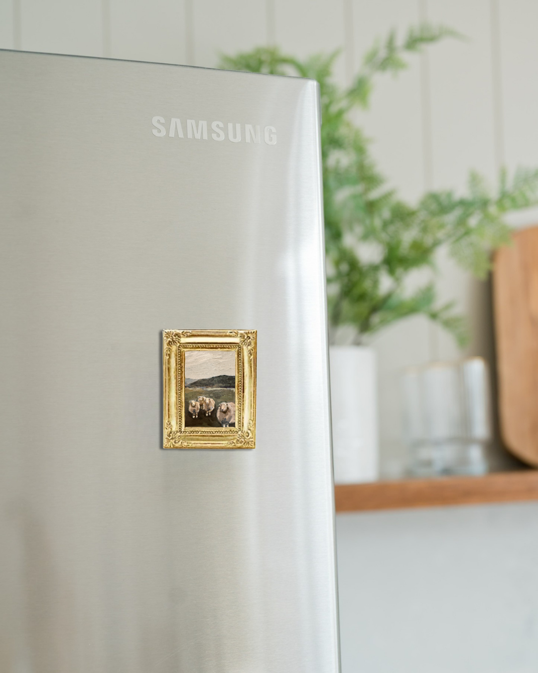 "Field of Sheep" Magnet Mini