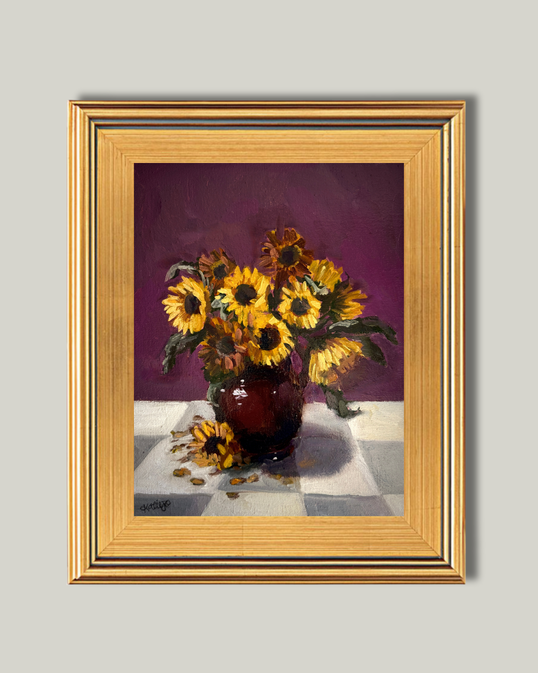 "Vase Of Sunflowers" Original