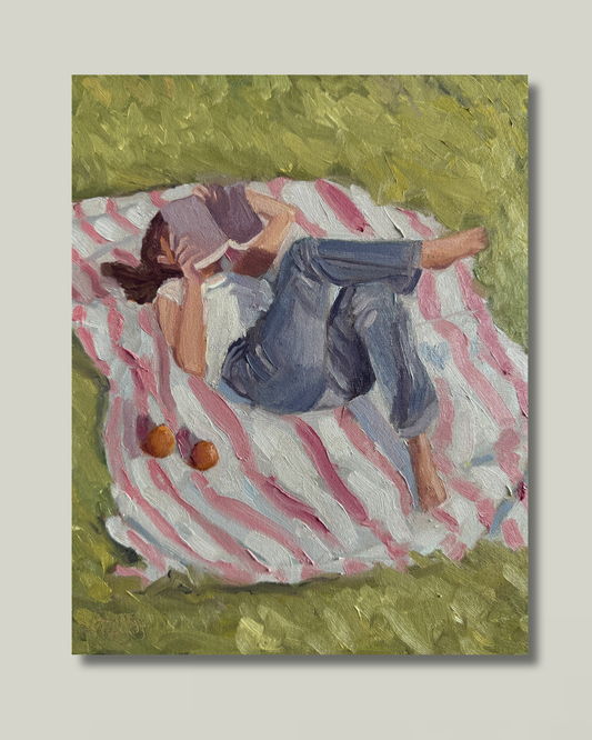 "Just A Girl and Her Book" Original