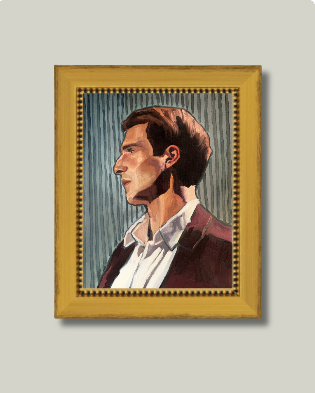 "Portrait of Man" Spanish Gold Frame