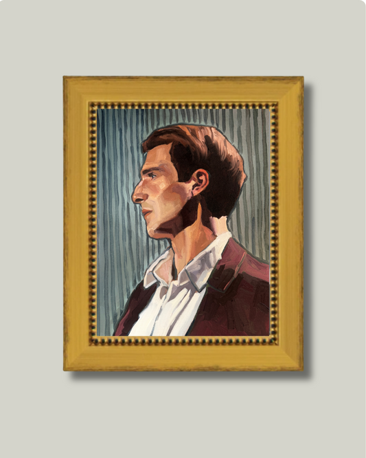 "Portrait of Man" Spanish Gold Frame