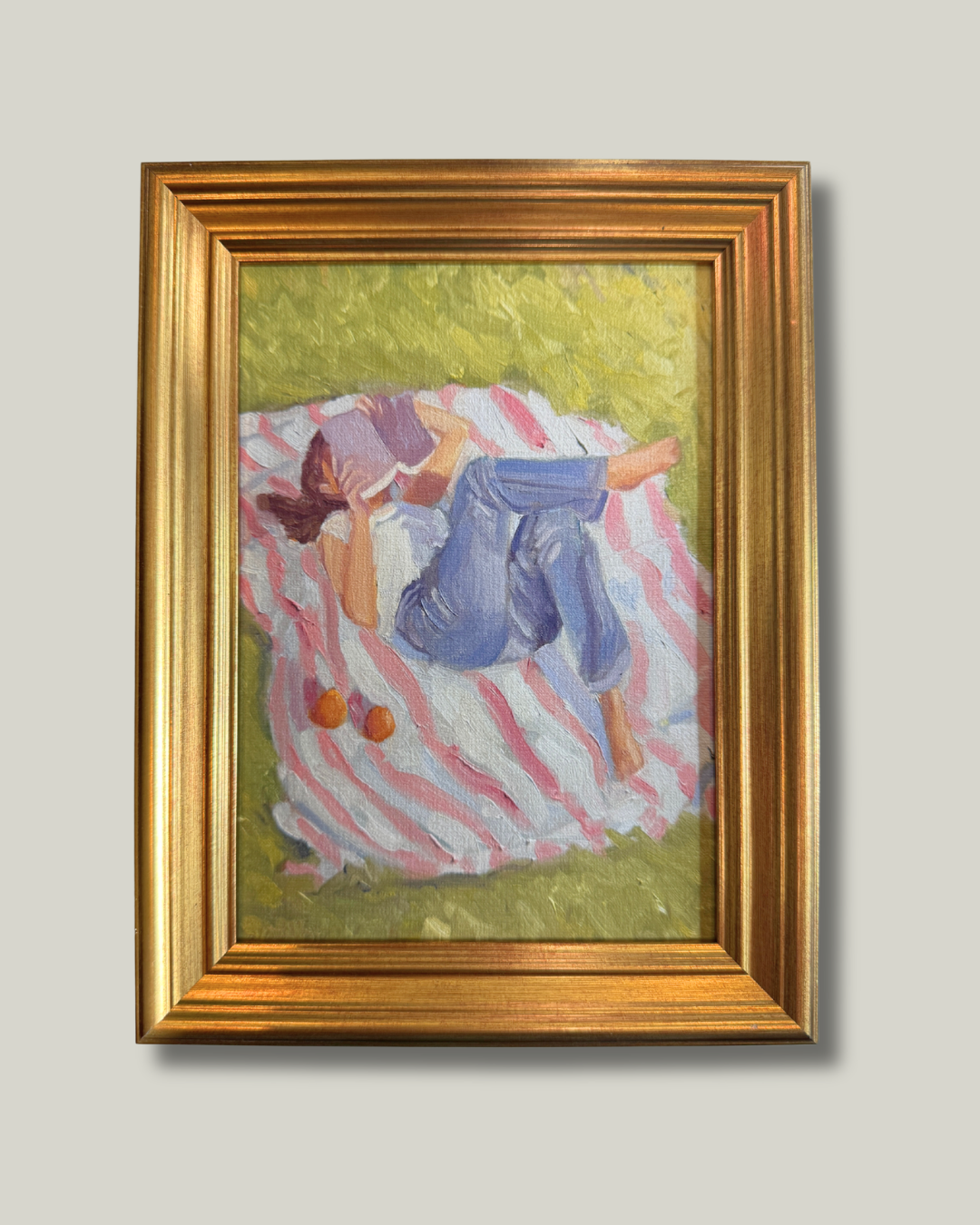 "Just a Girl and Her Book" Perfect Gold Frame