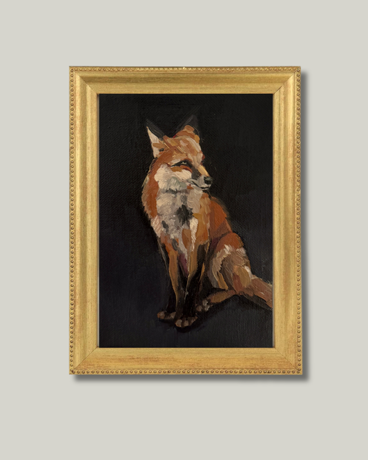 "Clever Fox" Classic Gold Bead Frame