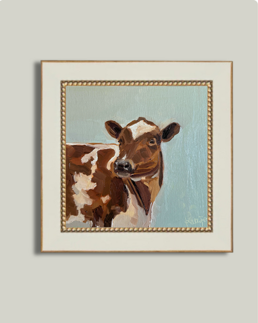 "Miss Mable" White Gold Bead Frame
