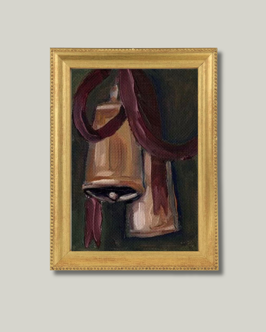 "Christmas Bells" Classic Gold Bead Frame