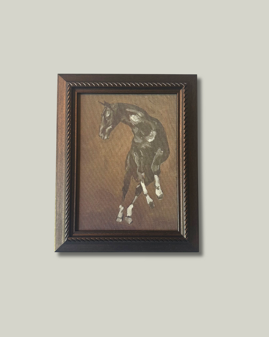 "The Stallion" Print, Bronze Frame