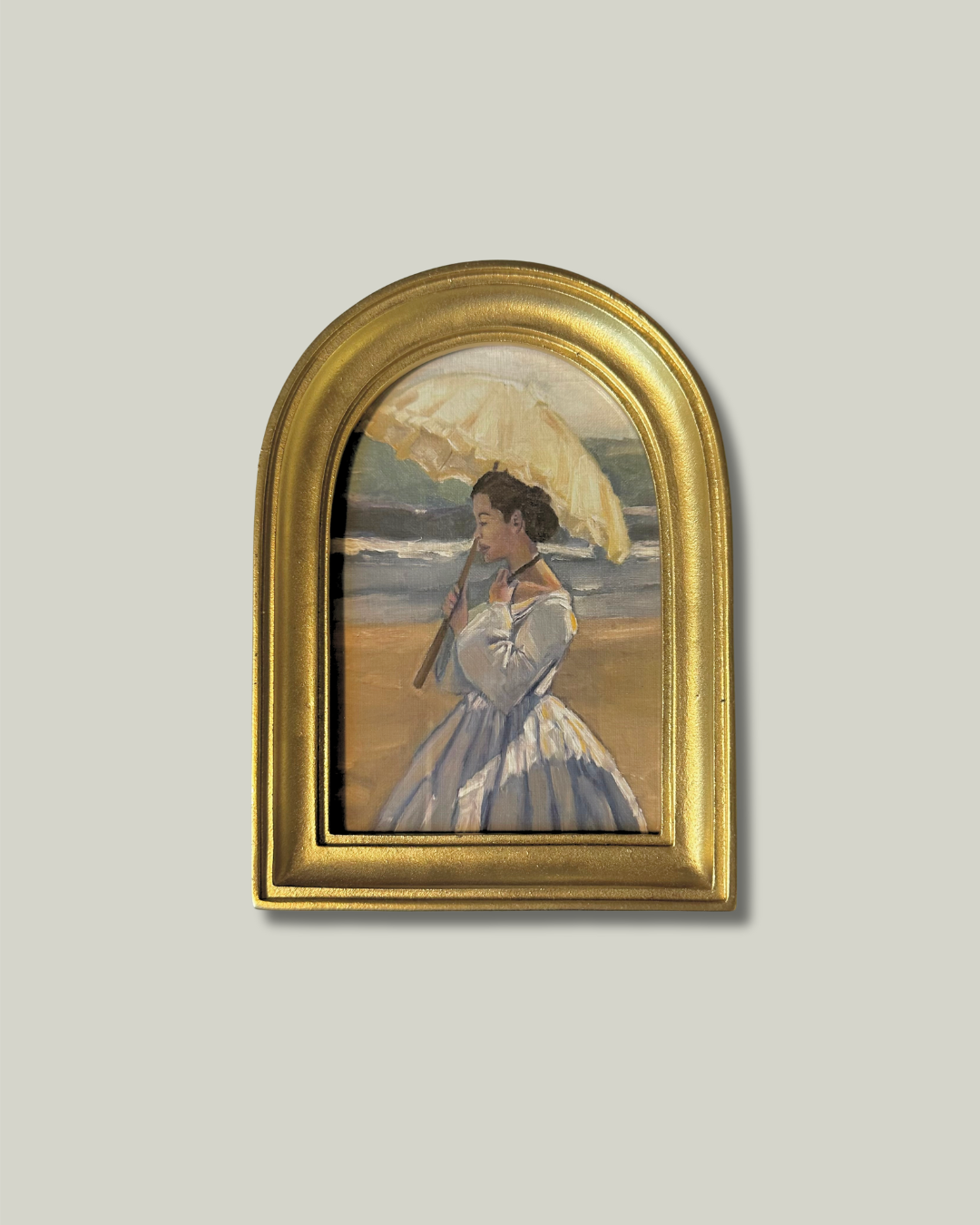 "Charlotte" Print, Gold Arch Frame