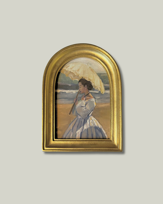 "Charlotte" Print, Gold Arch Frame