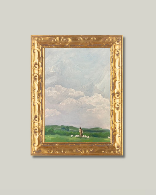 "The Shepherd" Fancy Gold Frame