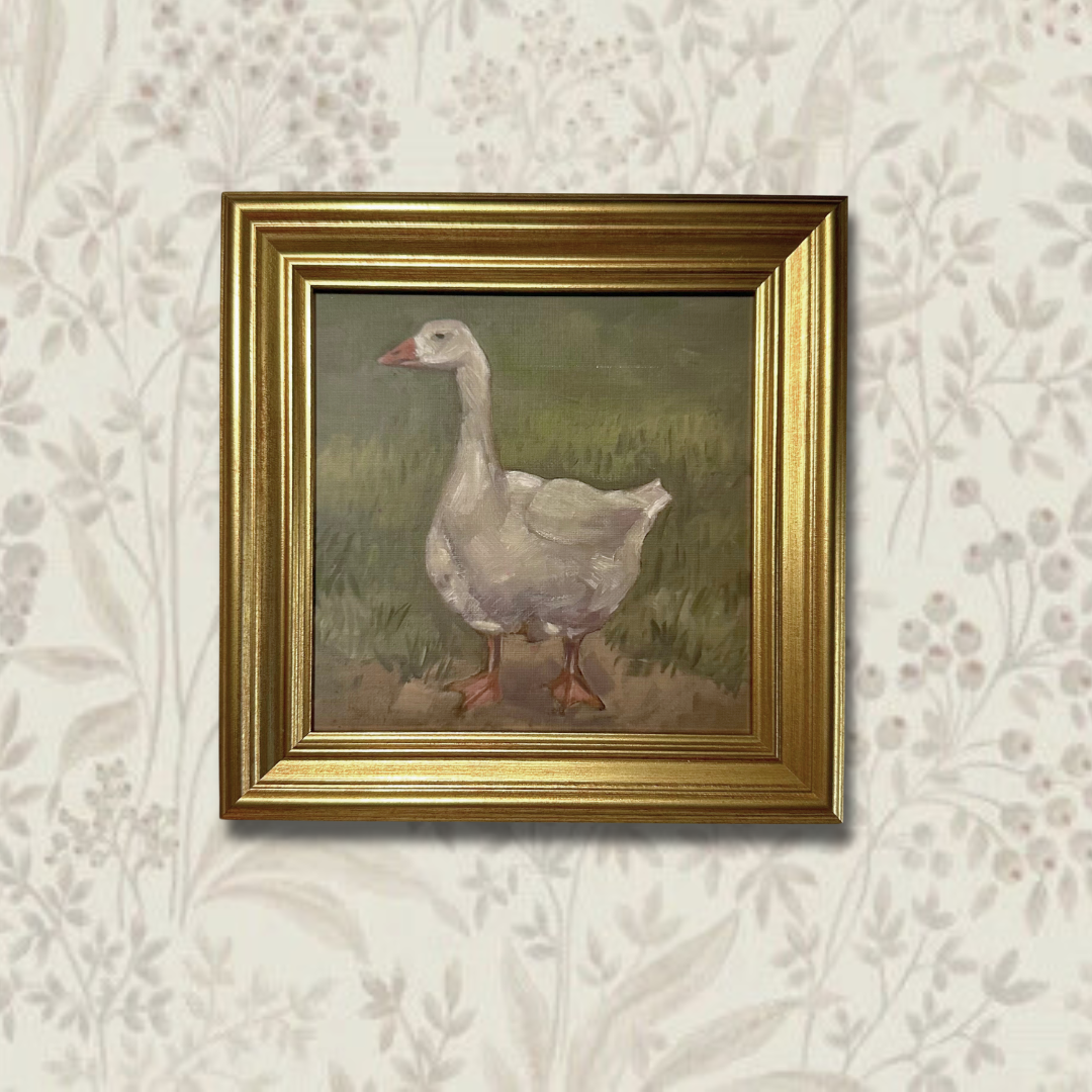 "Mr.Goose" Print, Perfect Gold Frame