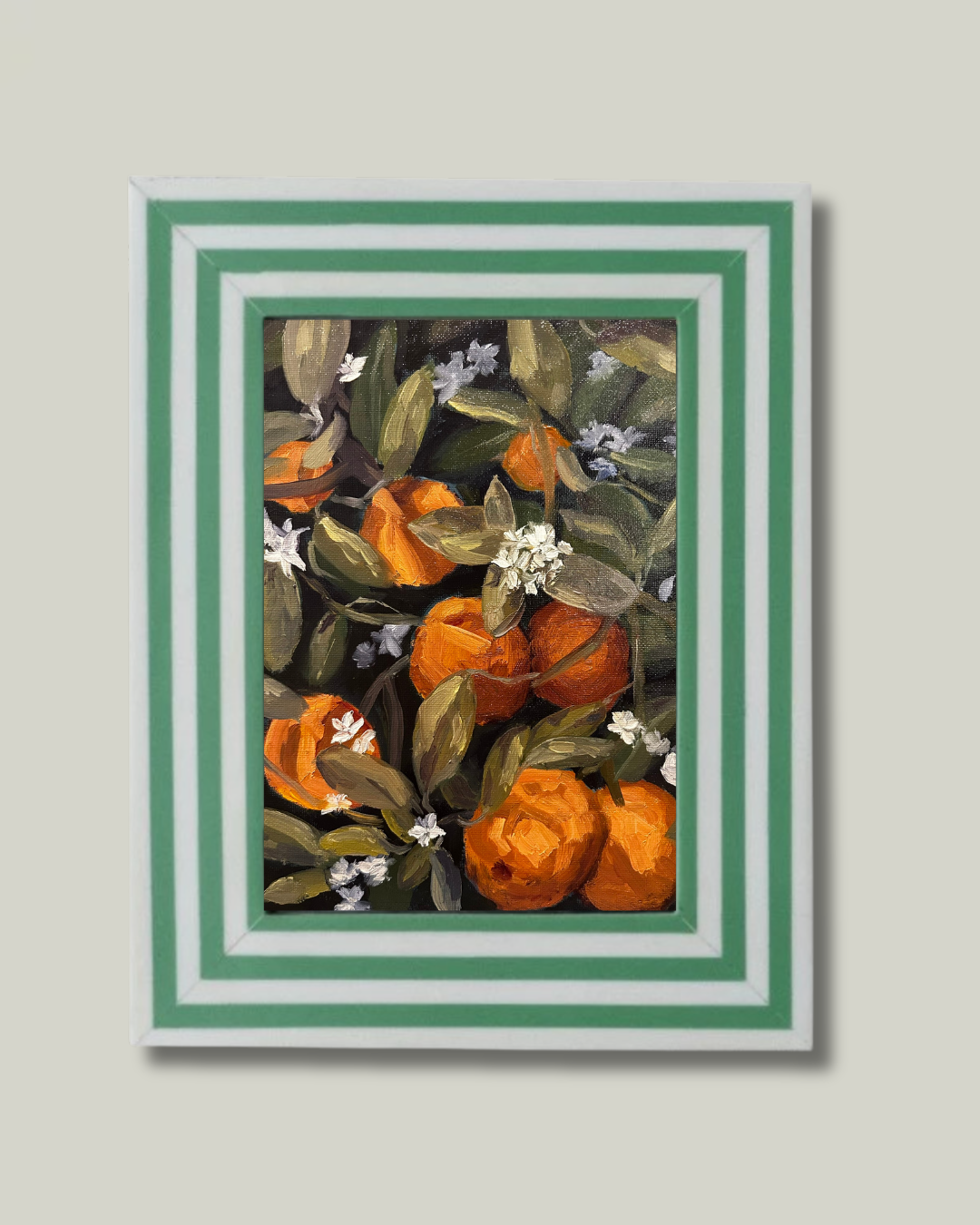 "Orange Blossoms" Green Regatta Frame