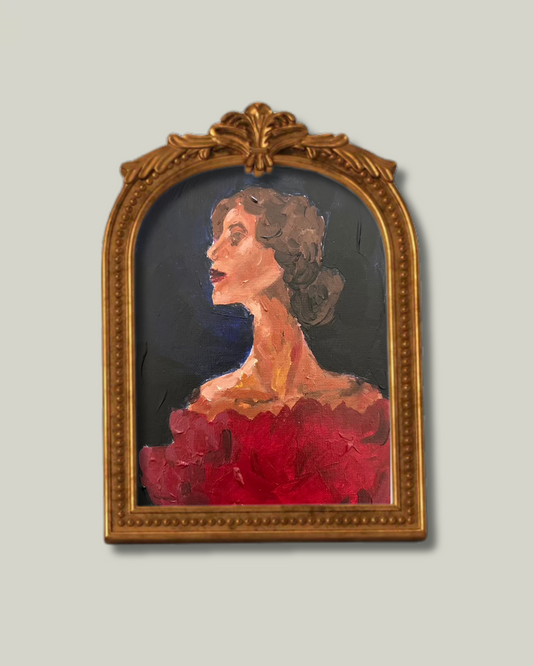 "Lady in Red" Vintage Arch Frame