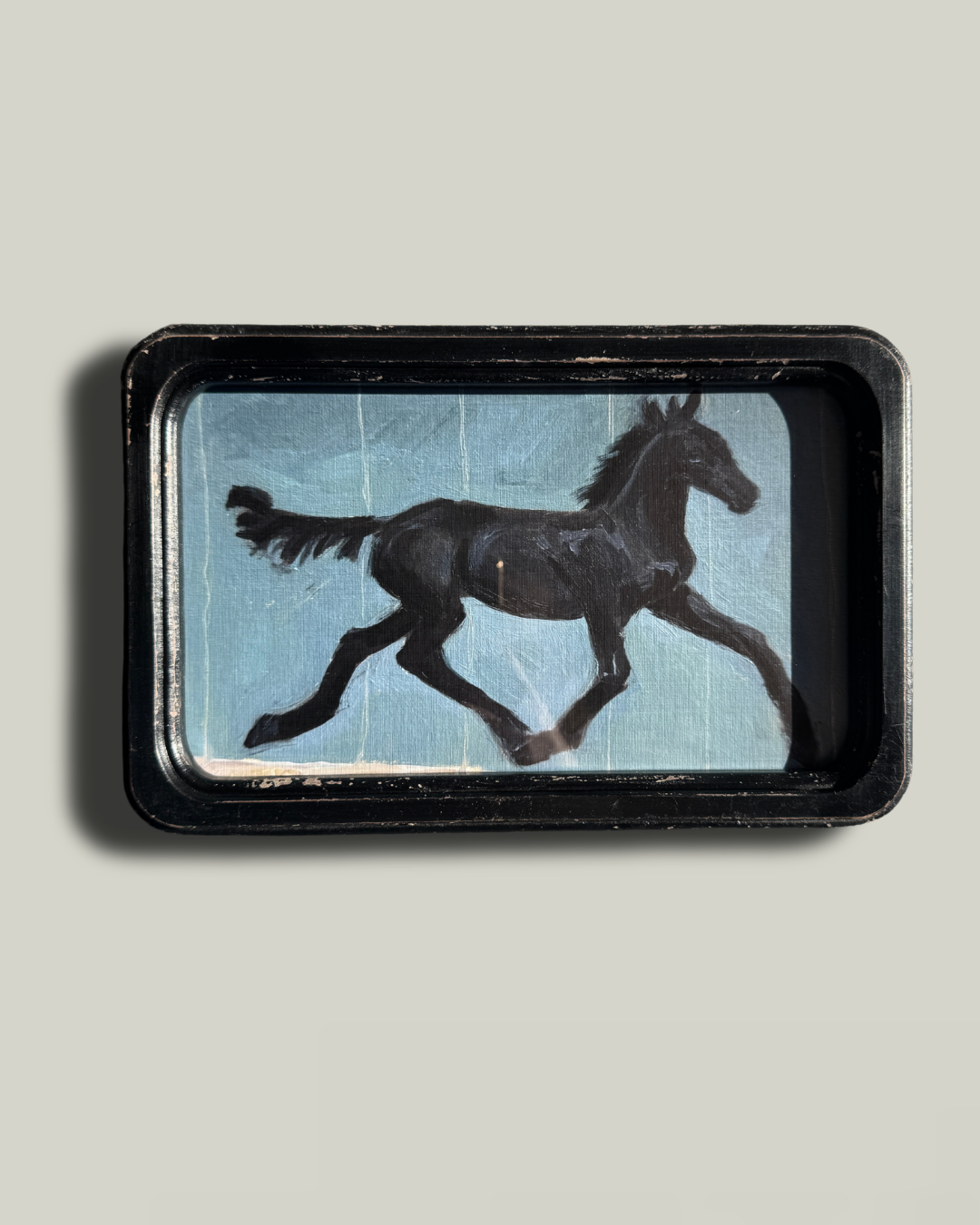 "Prancing Philly" Distressed Black Frame