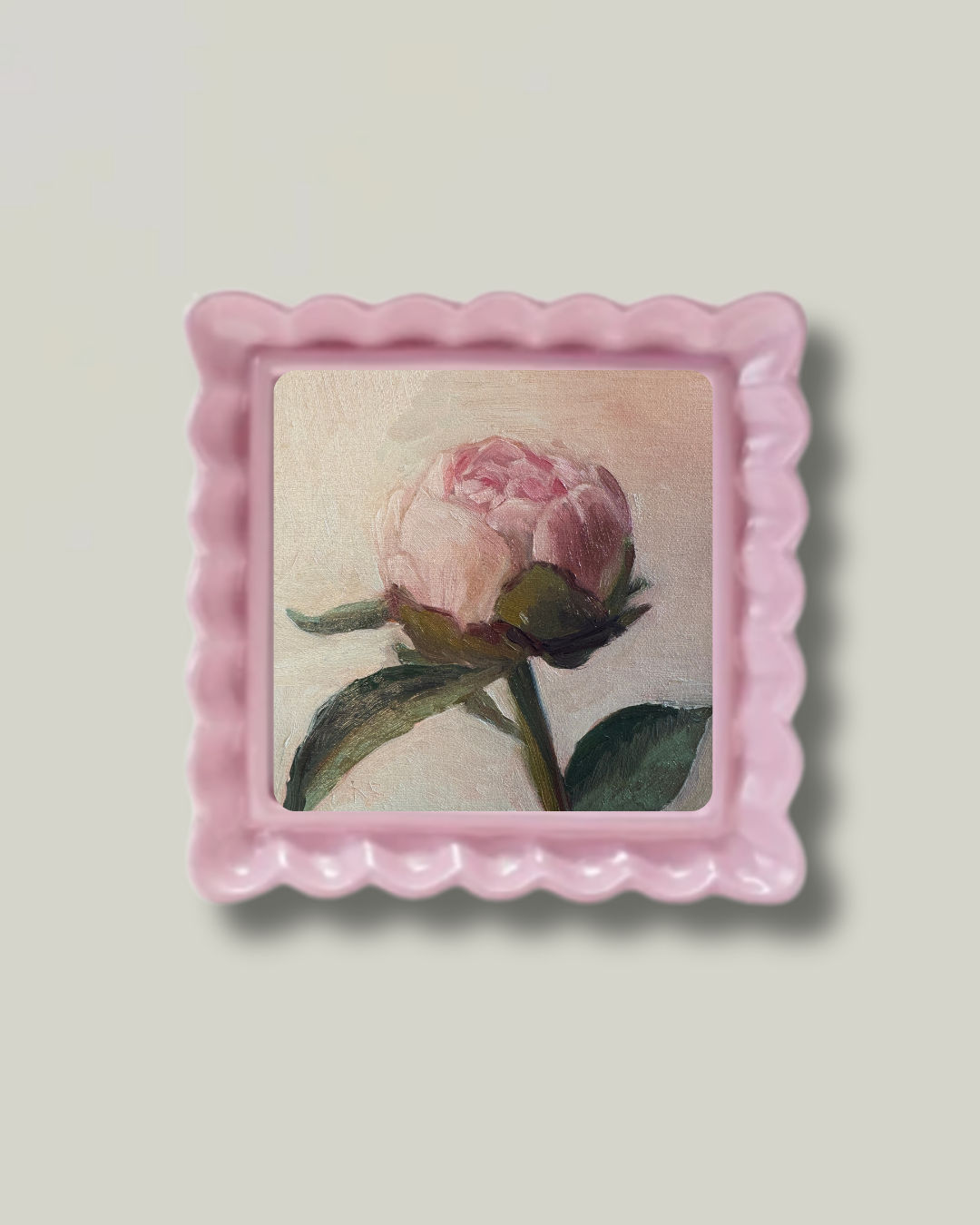 "Simple Peony" Pink Ruffle Frame